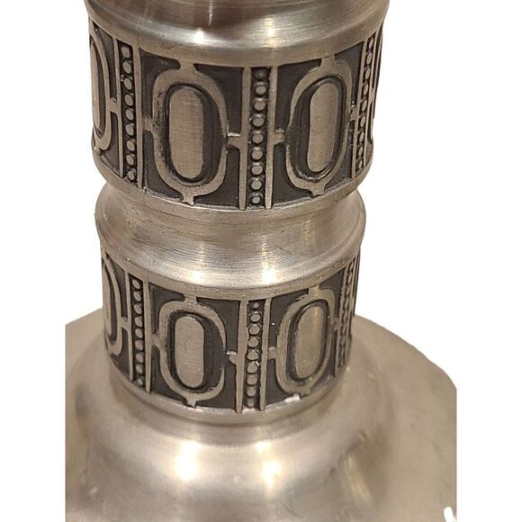 Vintage Mid-Century Modern Selandia Pewter Candlestick Norway Pair 4.25" GUC - Picture 3 of 11